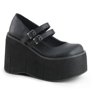 Demonia Black Kera 08 Platform Mary Jane